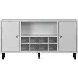 VCM Evolution Sideboard 136 x 70 x 36 cm Weiß/Dunkelbraun
