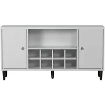 VCM Evolution Sideboard 136 x 70 x 36 cm Weiß/Dunkelbraun