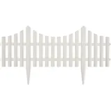vidaXL Palisade 1000 x 32 cm 17 Stück Weiß