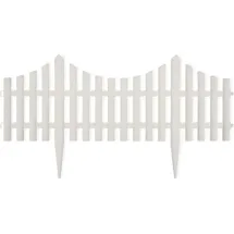 vidaXL Palisade 1000 x 32 cm 17 Stück Weiß