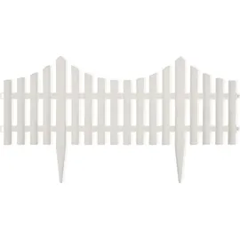 vidaXL Palisade 1000 x 32 cm 17 Stück Weiß