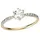 FIRETTI Goldring Schmuck Geschenk Gold 333 Vorsteckring, Verlobungsring, mit Zirkonia (synth) gelb|goldfarben 18