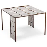 Blumfeldt Pavillon 3 x 3 m inkl. 4 Seitenteile Braun/Weiß