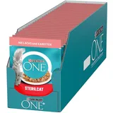 Nassfutter PURINA ONE STERILCAT Katzenfutter mit Lachs in Sauce 26x85g