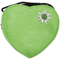 Trachtenland Trachtentasche Herz Trachtentasche mit Edelweiß, Hellgrün