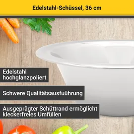 Krüger Schüssel ER schwer 36cm 6,0ltr., Edelstahl