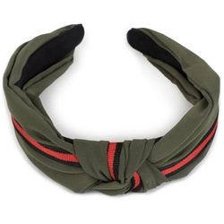styleBREAKER Haarband, 1-tlg., Haarreif mit Band in Rot-Schwarz grün