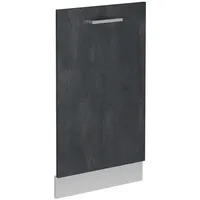 Vicco Geschirrspülblende R-Line, Schwarz Beton, 45 cm ohne Arbeitsplatte