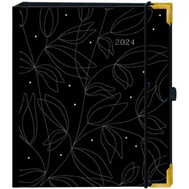 Grafik-Werkstatt Terminplaner A5 Premium 2024 Black: Premium-Terminplaner