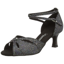 Diamant Diamant Damen Latein Tanzschuhe, Damen Tanzschuhe Standard & Latein, Schwarz (schwarz-silber), 38 EU (5 UK)