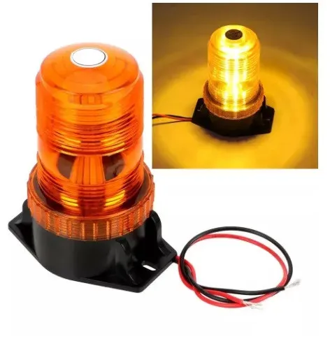 LED-Signal-/Alarmleuchte (Blinker), Glaskuppel 130 mm x 74 mm, 12 V – 24 V, 30 SMD-LEDs, für Traktor, Elektrostapler, Gabelstapl
