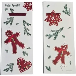520 Serviettentaschen Bestecktaschen Sacchetto Weihnachten 85x200mm inkl. Serviette 33x33cm 2lg bordeaux