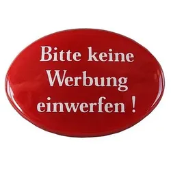 Emailschild "Keine Werbung" zum kleben