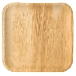 Papstar 25 Teller Palmblatt eckig natur - 25,5 x 25, 5 cm mehrfarbig