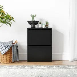 [en.casa] Sokndal 50 x 71 x 15 cm schwarz / schwarz