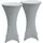 Beautissu Stehtischhusse Stella Silber Ø 70 cm 2tlg