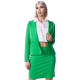 PM SELECTED Damen Kurzblazer Sportliches Sakko Business Hoodie Blazer mit Kapuze - Reverskragen & Zugband PM21