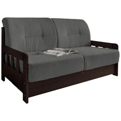 Schlafsofa Camino Holzkorpus Grau/Nussbaum