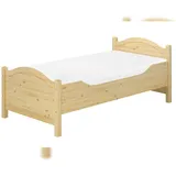 Erst-Holz Seniorenbett Komforthöhe Überlänge 90x220 Massivholzbett Matratze Rollrost  60.40-09-220 M