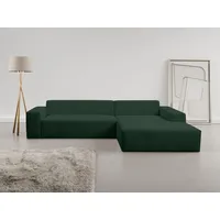 werk2 Ecksofa WERK2 "Zeus-XL, Mega-Sofa mit großer Sitztiefe, Stellmaße 311cm x 210cm", grün (moosgrün), B:311cm H:70cm T:210cm, 90% Polyester, 10% Nylon, Sofas, Ecksofa, Curvy Trend Garnitur mit urbaner Optik, bequem, Big-Sofa, L-Form