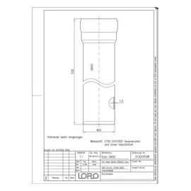 Loro LORO-X-Rohr 01301. DN 50x500mm, mit 1 Muffe