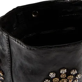 Campomaggi Nora Umhängetasche Leder Gold/Schwarz