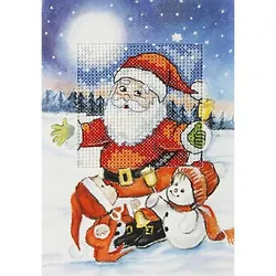 Stick-Grußkarte "Santa & Freunde"