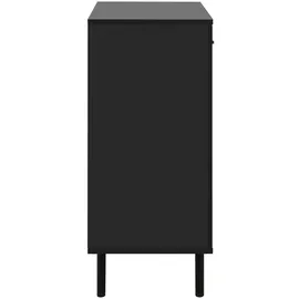 Livetastic Kommode Schwarz, Eiche Artisan, Metall, 2 Fächer, 80x90x40 cm Wohnzimmer, Kommoden - Sideboards, Kommoden
