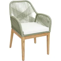Mendler Gartenstuhl HWC-H56b, Sessel Outdoor Stuhl, wetterfest Seilgeflecht Rope