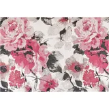 Beliani Teppich EJAZ Rosa 140 x 200 cm Baumwolle