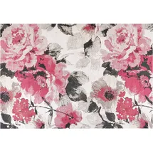 Beliani Teppich EJAZ Rosa 140 x 200 cm Baumwolle