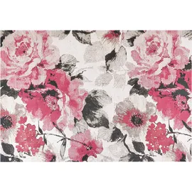 Beliani Teppich EJAZ Rosa 140 x 200 cm Baumwolle
