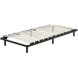 Beliani Lattenrahmen Pappelholz Metall 90 x 200 cm 24 Federleisten freistehend für Einzelbett Kinderzimmer