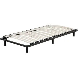 Beliani Lattenrahmen Pappelholz Metall 90 x 200 cm 24 Federleisten freistehend für Einzelbett Kinderzimmer