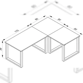 VCM Schreibtisch Lona Weiß