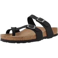 BIRKENSTOCK Mayari BFBC Damen,Frauen,Zehentrenner,Synthetik,vegan,Sandale, strapazierfähig, hautfreundlich,Black,40 EU - 40 EU