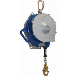 3M DBI-SALA Sealed-Blok Abgedichtetes Höhensicherungsgerät, Länge: 40 m, Aluminiumgehäuse, Edelstahlseil 5 mm, automatischer Edelstahl-Drehwirbelkarabiner mit Sturzindikator, Öffnungsweite 18 mm, RFID Tag für Inspektion, 40,0 m