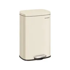 Songmics Mülleimer 50 l Sandbeige