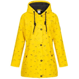 ankerglut Regenjacke "Friesennerz HALIFAX UMBRELLA", Damen, Gr. 50 (XL), gelb, Obermaterial: 100% Polyurethan; Futter: 100% Polyester, figurumspielend, gerader Abschluss mit Druckknopf, Jacken Regenjacke, auch in Großen Größen erhältlich