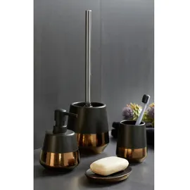 Wenko WC-Garnitur Brandol schwarz, kupfer Stein, 1 St.