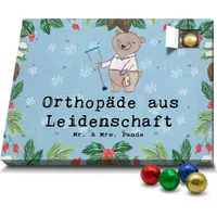 Mr. & Mrs. Panda Schoko Adventskalender Orthopäde Leidenschaft - Blau Pastell - Geschenk, Mitarbeiter, Eröffnung, Praxis, krankgeschrieben, Ortho... - Blau