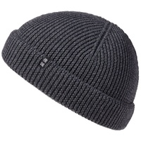 Enter the Complex Beanie - Cho - Fisherman Beanie kurze Fischermütze aus 100% Merino Wolle, Damen und Herren grau