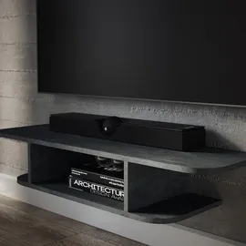 Vicco Lorio TV-Schrank 105 x 18,2 cm Schwarz Beton Holzwerkstoff