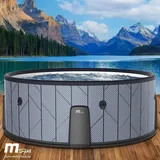 BRAST Whirlpool aufblasbar MSpa Tidal für 6 Personen | Ø173x65cm | 138 Massagedüsen in 3 Intensitäten | In- Outdoor Pool | Ganzjähriger Einsat...