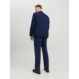 Jack & Jones PlusSize Anzug "JPRFRANCO SUIT NOOS PLS", Herren, Gr. 68, N-Gr, blau (medieval blau), Web, Obermaterial: 78% Polyester, Viskose, 5% Elasthan, JACK & JONES PLUSSIZE, unifarben, slim fit, Anzüge, aus Polyester, Viskose und Elasthan, Slim Fit Passform, pflegeleicht