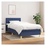 vidaXL Boxspringbett 100 x 200 cm Blau