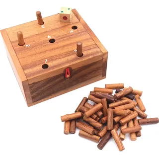 Rombol Endlich die 6 - lustiges Würfelspiel für die ganze Familie aus edlem Holz