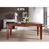 Massivmoebel24 Esstisch Akazie 140x90x76 nougat lackiert oxford #602