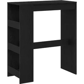 vidaXL Bartisch mit Regal 90 x 40 x 103,5 cm Schwarz Eichen-Optik