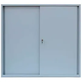 Classix Schiebetürenschrank, X-550145 lichtgrau 2 Fachböden 120,0 x 45,0 x 109,0 cm